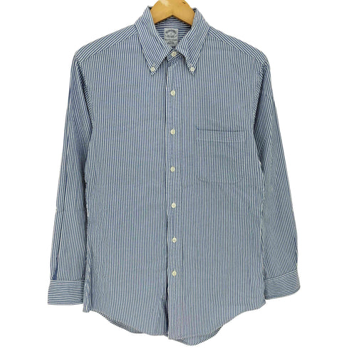 ブルックスブラザーズ BROOKS BROTHERS シアサッカー ストライプ ボタンダウンシャツ メンズ import:S
