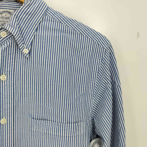 ブルックスブラザーズ BROOKS BROTHERS シアサッカー ストライプ ボタンダウンシャツ メンズ import:S