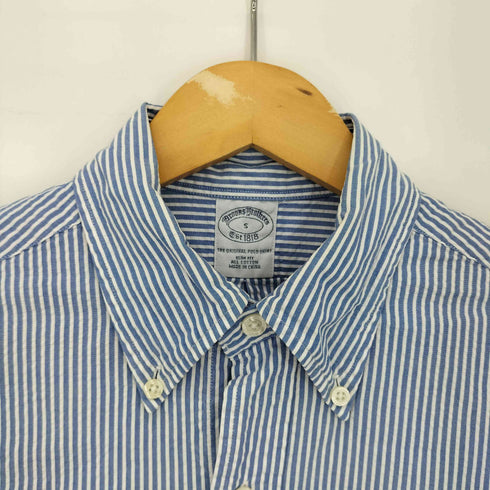 ブルックスブラザーズ BROOKS BROTHERS シアサッカー ストライプ ボタンダウンシャツ メンズ import:S