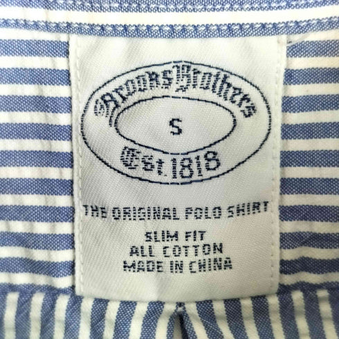 ブルックスブラザーズ BROOKS BROTHERS シアサッカー ストライプ ボタンダウンシャツ メンズ import:S