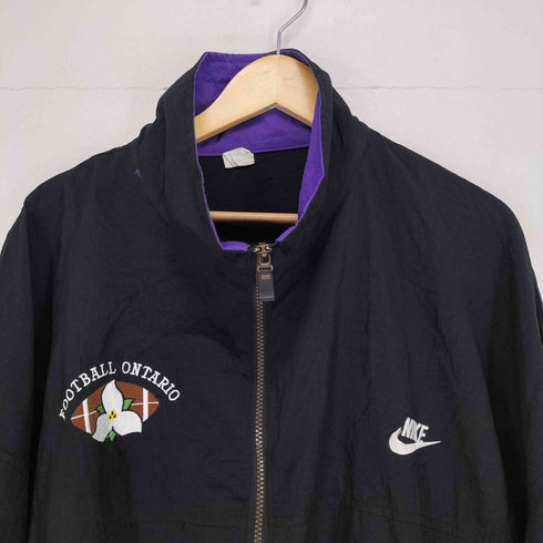 ナイキ NIKE 80S MADE IN CANADA 刺繍ナイロンジャケット FOOTBALL ONTARIO メンズ JPN:XL