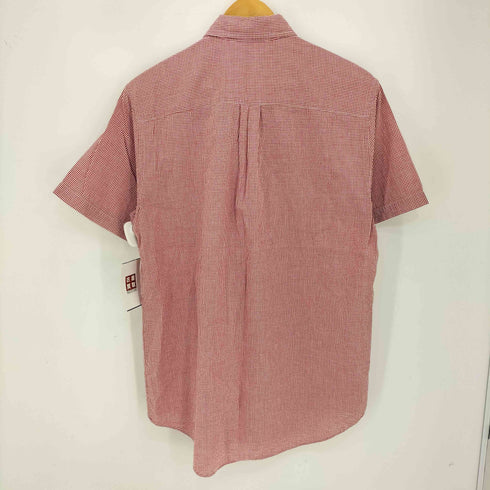 ブルックスブラザーズ BROOKS BROTHERS シアサッカー ギンガムチェック ボタンダウン 半袖シャツ メンズ import:S