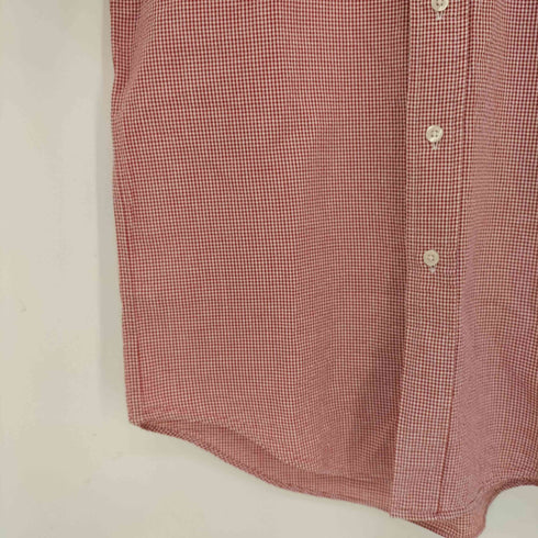 ブルックスブラザーズ BROOKS BROTHERS シアサッカー ギンガムチェック ボタンダウン 半袖シャツ メンズ import:S