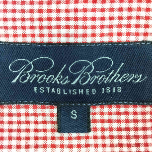 ブルックスブラザーズ BROOKS BROTHERS シアサッカー ギンガムチェック ボタンダウン 半袖シャツ メンズ import:S