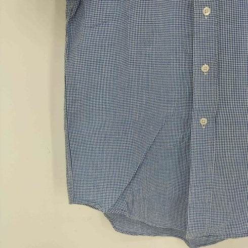 ブルックスブラザーズ BROOKS BROTHERS シアサッカー ギンガムチェック ボタンダウン 半袖シャツ メンズ import:S