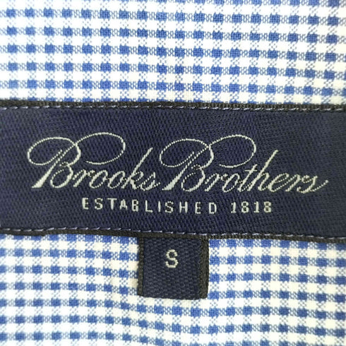 ブルックスブラザーズ BROOKS BROTHERS シアサッカー ギンガムチェック ボタンダウン 半袖シャツ メンズ import:S