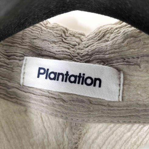 プランテーション Plantation シャーリングスタンドカラーL/Sシャツ 楊柳 レディース JPN:M