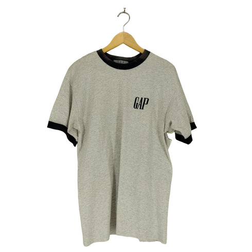 ギャップ Gap 80S~ ロゴ刺繍リンガーTシャツ メンズ