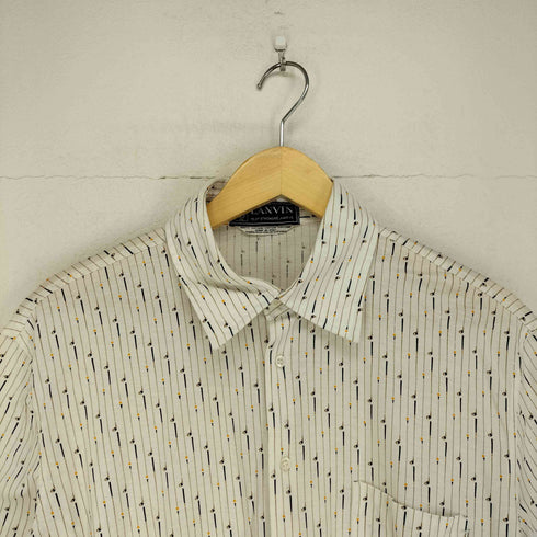 ランバン LANVIN MADE IN ITALY 総柄コットンS/S シャツ メンズ 7