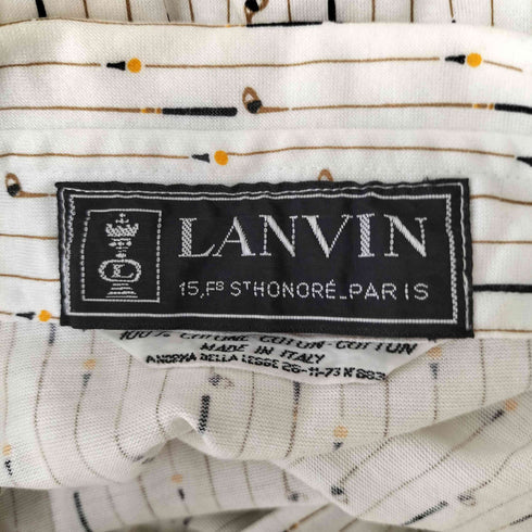 ランバン LANVIN MADE IN ITALY 総柄コットンS/S シャツ メンズ 7