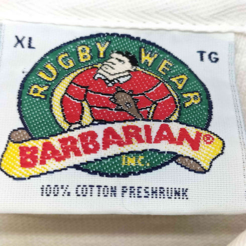 バーバリアン BARBARIAN カナダ製 ヘビ―ウェイト ボーダー ラガー シャツ メンズ import:XL