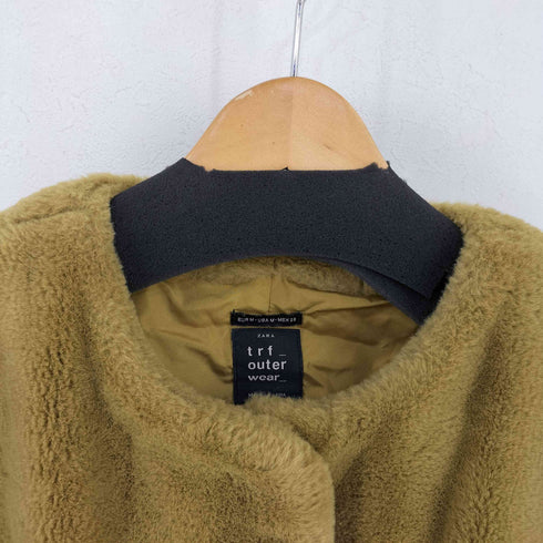 ザラ ZARA ノーカラーファージャケット メンズ import:M