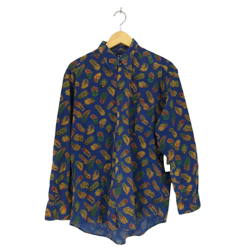 ギャップ Gap 90S 羽柄 マルチカラーコーデュロイシャツ メンズ