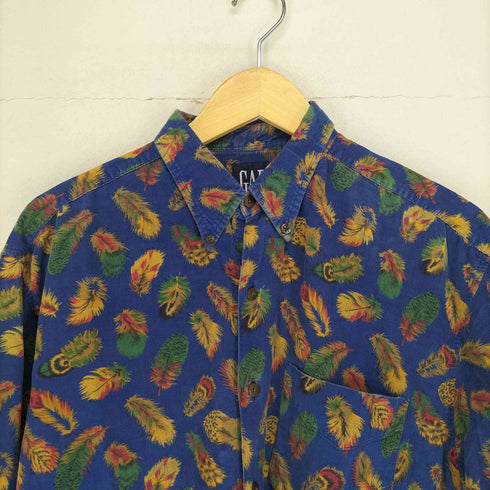 ギャップ Gap 90S 羽柄 マルチカラーコーデュロイシャツ メンズ