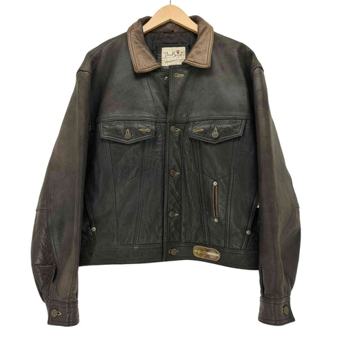 ディーゼル DIESEL 90S ダブルポケット レザー ワーク ジャケット メンズ import:L