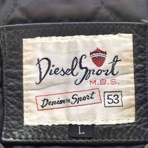 ディーゼル DIESEL 90S ダブルポケット レザー ワーク ジャケット メンズ import:L