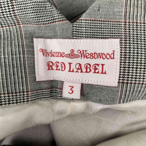 ヴィヴィアンウエストウッドレッドレーベル Vivienne Westwood RED LABEL シンチバック チェック柄スラックス レディース JPN:3