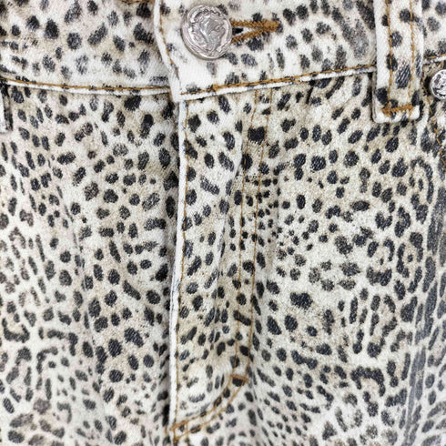 ロベルトカヴァリ roberto cavalli イタリア製 アニマルプリント デニムパンツ レディース import:S