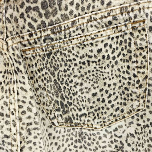 ロベルトカヴァリ roberto cavalli イタリア製 アニマルプリント デニムパンツ レディース import:S