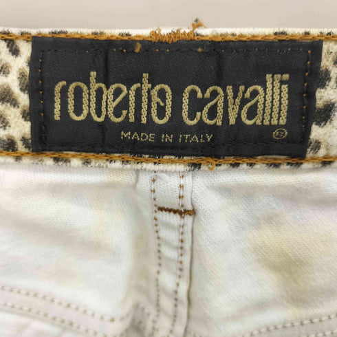 ロベルトカヴァリ roberto cavalli イタリア製 アニマルプリント デニムパンツ レディース import:S