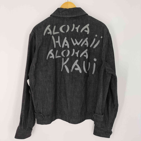 コムデギャルソンシャツ COMME des GARCONS SHIRT フランス製 OLD ブラックデニムスイングトップ aloha hawaii aloha kaui メンズ JPN:M