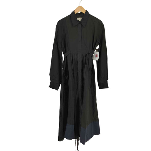 ザラ ZARA SRPLS フロントリボンプリーツシャツワンピース レディース import:S