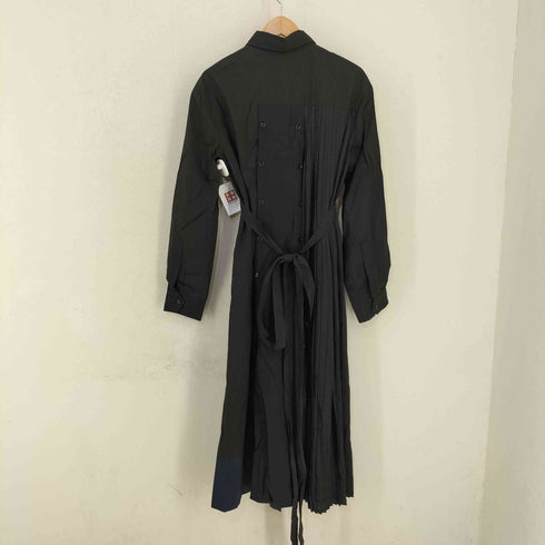 ザラ ZARA SRPLS フロントリボンプリーツシャツワンピース レディース import:S