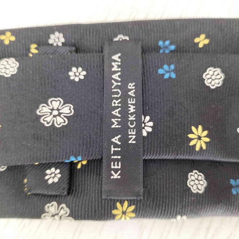 ケイタマルヤマ KEITA MARUYAMA フラワー柄 シルクネクタイ メンズ