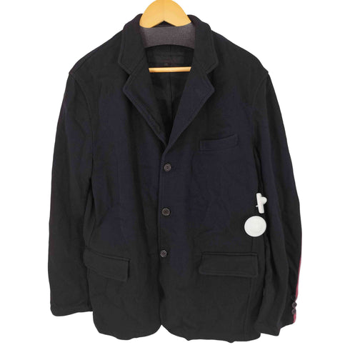 コムデギャルソンオム COMME des GARCONS HOMME AD2005 05AW サイドラインメッシュテーラードジャケット 後染め BROKEN BRIDE期 メンズ JPN:L