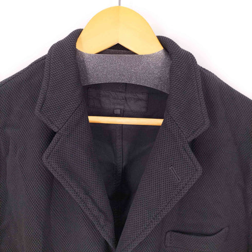 コムデギャルソンオム COMME des GARCONS HOMME AD2005 05AW サイドラインメッシュテーラードジャケット 後染め BROKEN BRIDE期 メンズ JPN:L