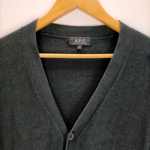 アーペーセー A.P.C. コットンカシミア混紡 Vネックカーディガン メンズ 1