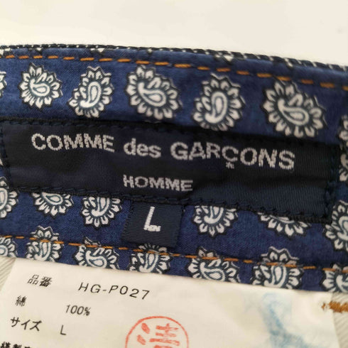 コムデギャルソンオム COMME des GARCONS HOMME AD2010 カラーステッチワイドテーパードデニム インディゴ メンズ JPN:L