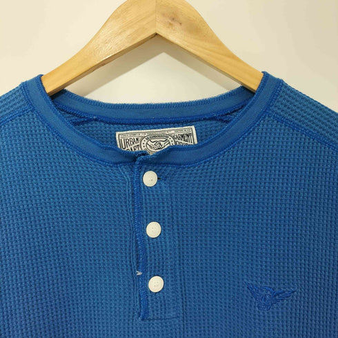 ネイバーフッド NEIGHBORHOOD ロゴ刺繍 サーマルカットソー ワッフル ヘンリーネック レディース M