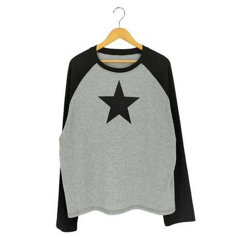 ROMWE スタープリント ストレッチ ラグランTシャツ メンズ import:L