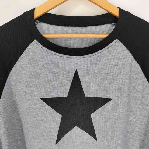 ROMWE スタープリント ストレッチ ラグランTシャツ メンズ import:L