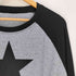 ROMWE スタープリント ストレッチ ラグランTシャツ メンズ import:L
