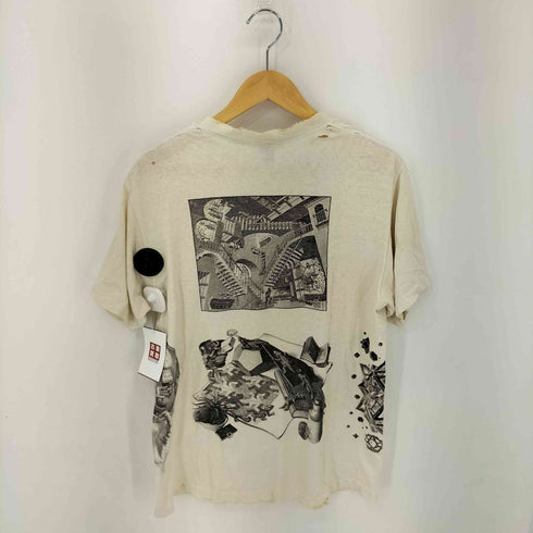 ANDAZIA 90S © M.C ESCHER HEIRS コピーライト入り エッシャー 両面プリント S/S Tシャツ メンズ JPN:L