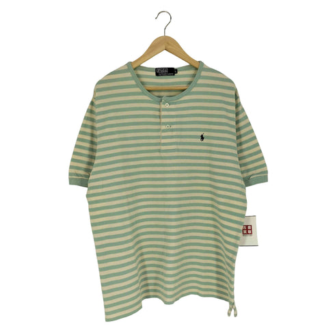 ポロバイラルフローレン Polo by RALPH LAUREN ポニー刺繍 ヘンリーネックボーダーTシャツ メンズ JPN:L