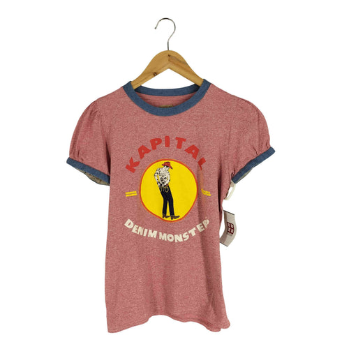 キャピタル KAPITAL パフスリーブ リンガーTシャツ レディース 1