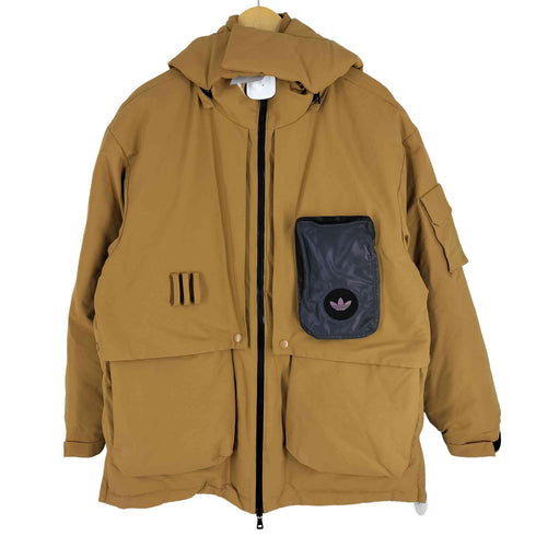 アディダスオリジナルス adidas Originals Big Pocket hooded down Jacket ダブルジップ フーデッド ダウンジャケット メンズ JPN:L