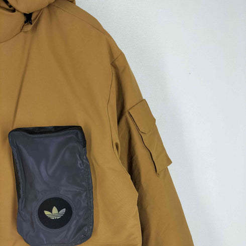 アディダスオリジナルス adidas Originals Big Pocket hooded down Jacket ダブルジップ フーデッド ダウンジャケット メンズ JPN:L