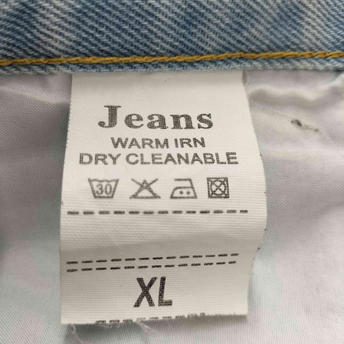 ストレートデニムパンツ アイスブルー メンズ XL