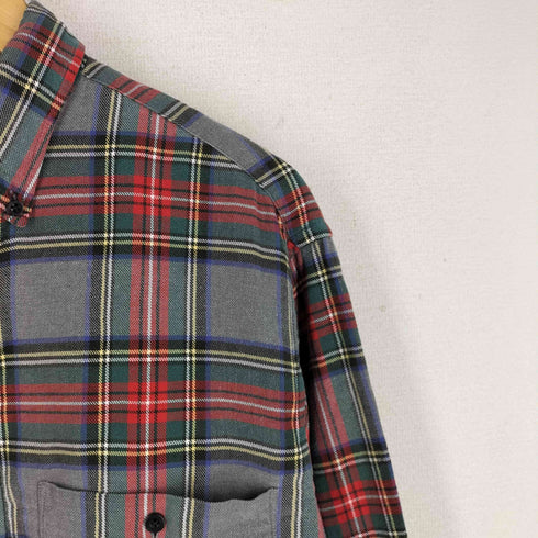 ランズエンド LANDS END 90S-00S ハンガリー製 チェック柄 BD長袖シャツ メンズ import:M