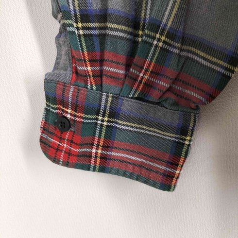 ランズエンド LANDS END 90S-00S ハンガリー製 チェック柄 BD長袖シャツ メンズ import:M