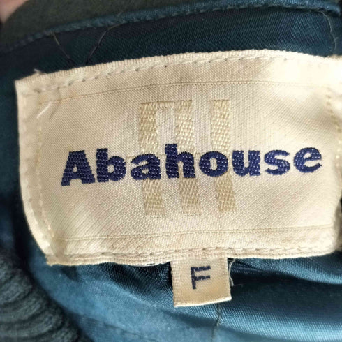 アバハウス ABAHOUSE レザー切替 裏地キルティング パイルワッペン チェーンステッチ ナンバリング スタジャン メンズ FREE