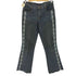 HAPHAZARD JEANS 00s Y2K ラインストーン 花刺繍 カットオフフレアデニムパンツ レディース 29