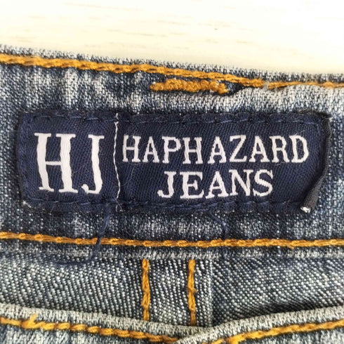 HAPHAZARD JEANS 00s Y2K ラインストーン 花刺繍 カットオフフレアデニムパンツ レディース 29