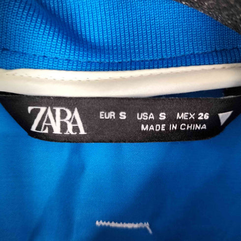 ザラ ZARA SATIN EFFECT JACKET WITH SIDE STRIPE サテンジップブルゾン レディース JPN:S