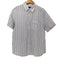 ランバンコレクション LANVIN COLLECTION コットン100% ストライプ 半袖シャツ メンズ 52