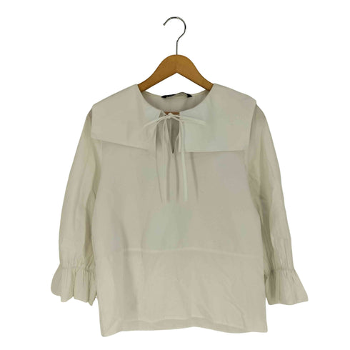 ザラ ZARA CONTRAST POPLIN TOP セーラーカラーブラウス レディース import:S
